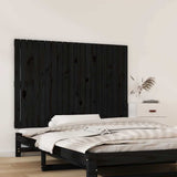 Vidaxl wandhoofdbord 127,5x3x90 cm massief grenenhout zwart