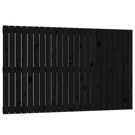Vidaxl wandhoofdbord 147x3x90 cm massief grenenhout zwart
