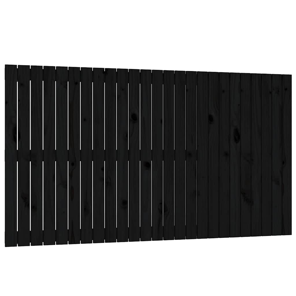 Vidaxl wandhoofdbord 159,5x3x90 cm massief grenenhout zwart