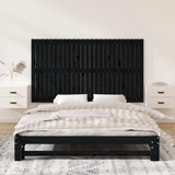 Vidaxl wandhoofdbord 159,5x3x90 cm massief grenenhout zwart