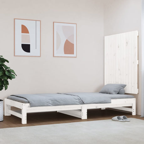 Vidaxl wandhoofdbord 82,5x3x90 cm massief grenenhout wit
