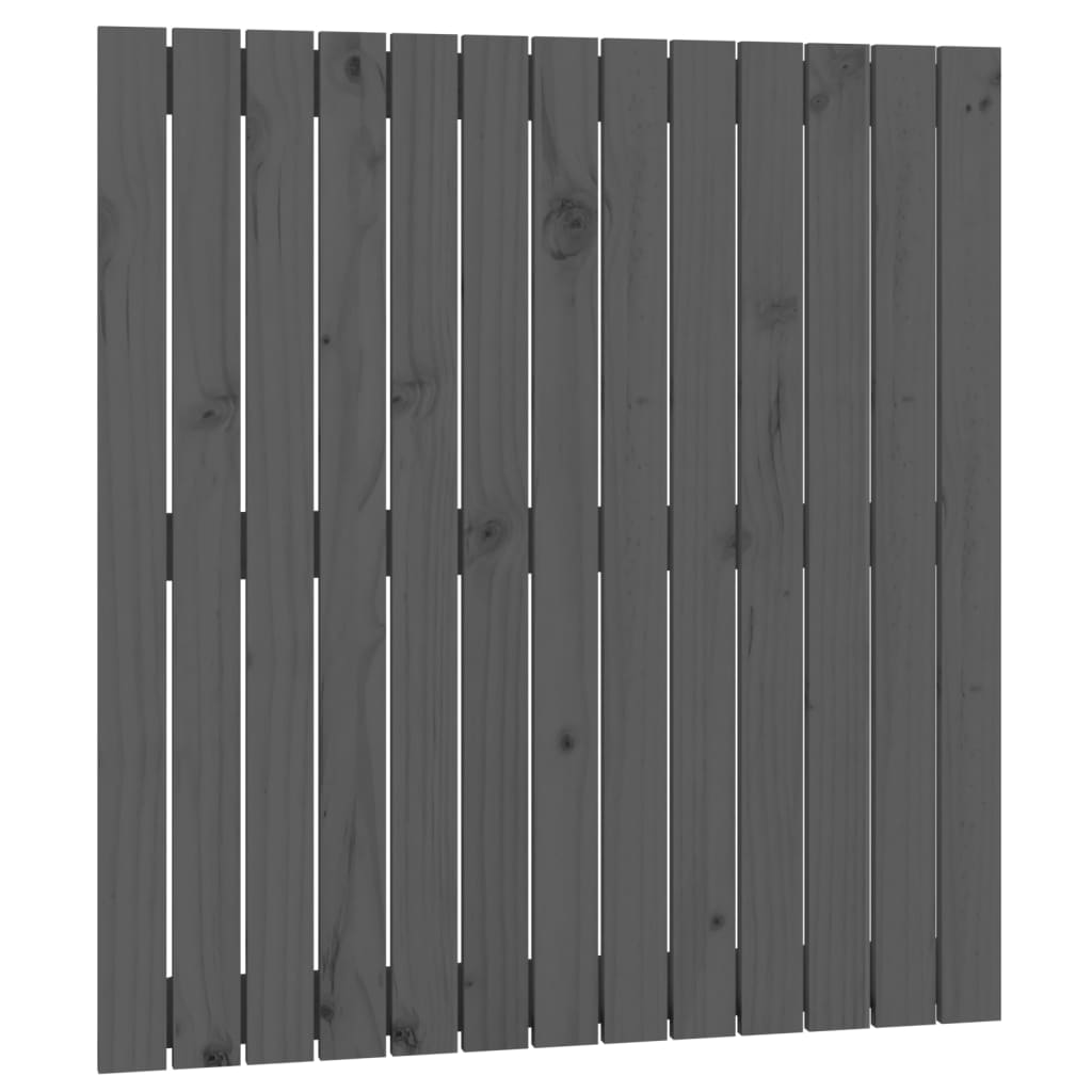 Vidaxl wandhoofdbord 82,5x3x90 cm massief grenenhout grijs