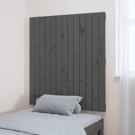 Vidaxl wandhoofdbord 82,5x3x90 cm massief grenenhout grijs