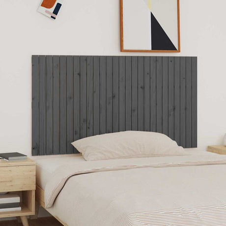 Vidaxl wandhoofdbord 166x3x90 cm massief grenenhout grijs