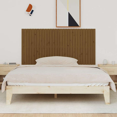 Vidaxl wandhoofdbord 185x3x90 cm massief grenenhout honingbruin