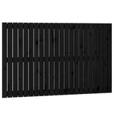 Vidaxl wandhoofdbord 140x3x90 cm massief grenenhout zwart