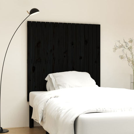 Vidaxl hoofdbord wandmontage 108x3x110 cm massief grenenhout zwart