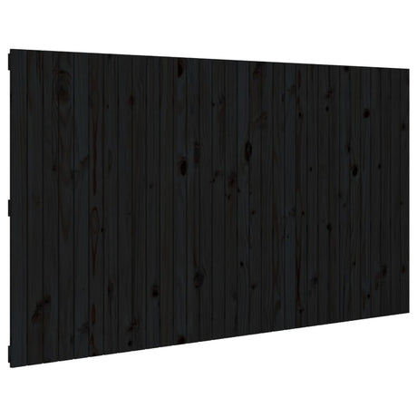 Vidaxl hoofdbord wandmontage 204x3x110 cm massief grenenhout zwart