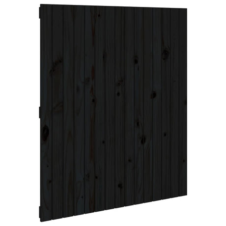 Vidaxl wandhoofdbord 95,5x3x110 cm massief grenenhout zwart