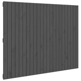 Vidaxl wandhoofdbord 146,5x3x110 cm massief grenenhout grijs
