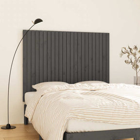 Vidaxl wandhoofdbord 146,5x3x110 cm massief grenenhout grijs