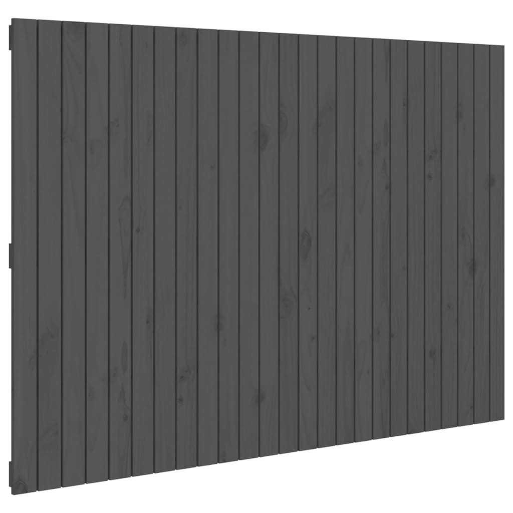 Vidaxl wandhoofdbord 159,5x3x110 cm massief grenenhout grijs