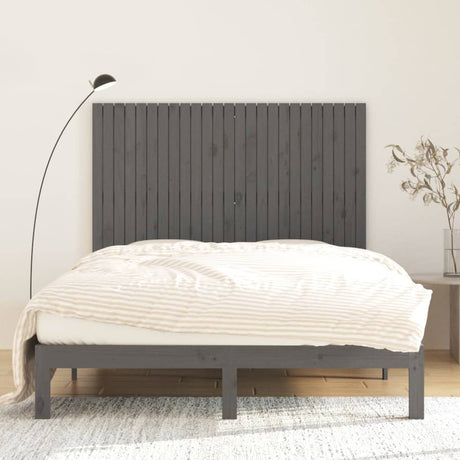 Vidaxl wandhoofdbord 159,5x3x110 cm massief grenenhout grijs
