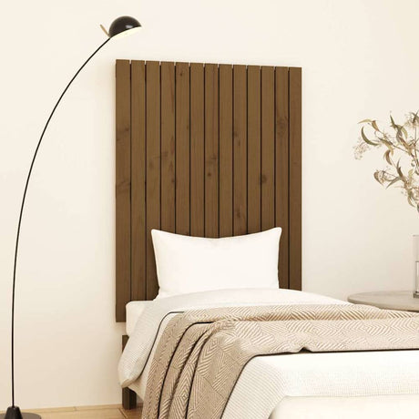 Vidaxl wandhoofdbord 82,5x3x110 cm massief grenenhout honingbruin