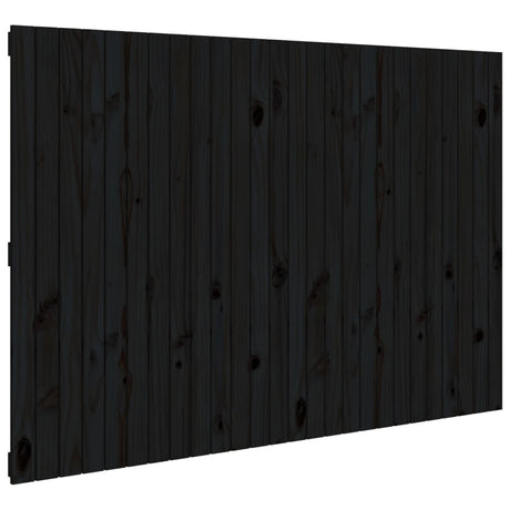 Vidaxl wandhoofdbord 166x3x110 cm massief grenenhout zwart