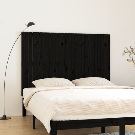 Vidaxl wandhoofdbord 166x3x110 cm massief grenenhout zwart