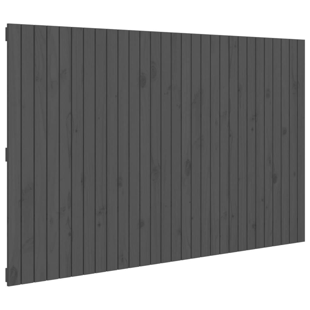 Vidaxl wandhoofdbord 185x3x110 cm massief grenenhout grijs