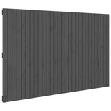 Vidaxl wandhoofdbord 185x3x110 cm massief grenenhout grijs