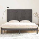 Vidaxl wandhoofdbord 185x3x110 cm massief grenenhout grijs