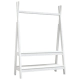 Vidaxx Kleiderständer 100x45,5x150 cm massives Kiefernholz weiß