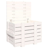 Vidaxx Aufbewahrungsbox 58x40,5x42 cm massives Kiefernholz weiß