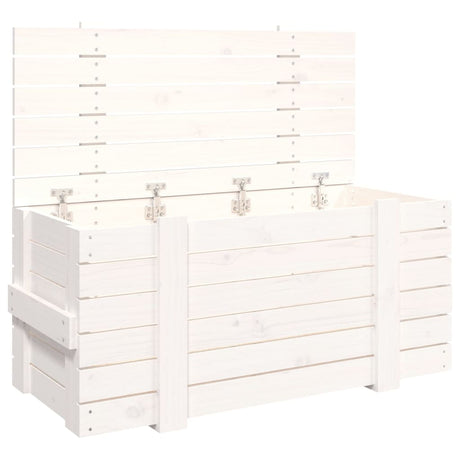 VidaXL Aufbewahrungsbox 91x40,5x42 cm massives Kiefernholz weiß
