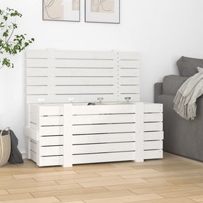 Vidaxx Aufbewahrungsbox 91x40,5x42 cm massives Kiefernholz weiß