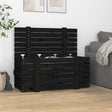 Vidaxx Aufbewahrungsbox 91x40,5x42 cm massives Kiefernholz schwarz