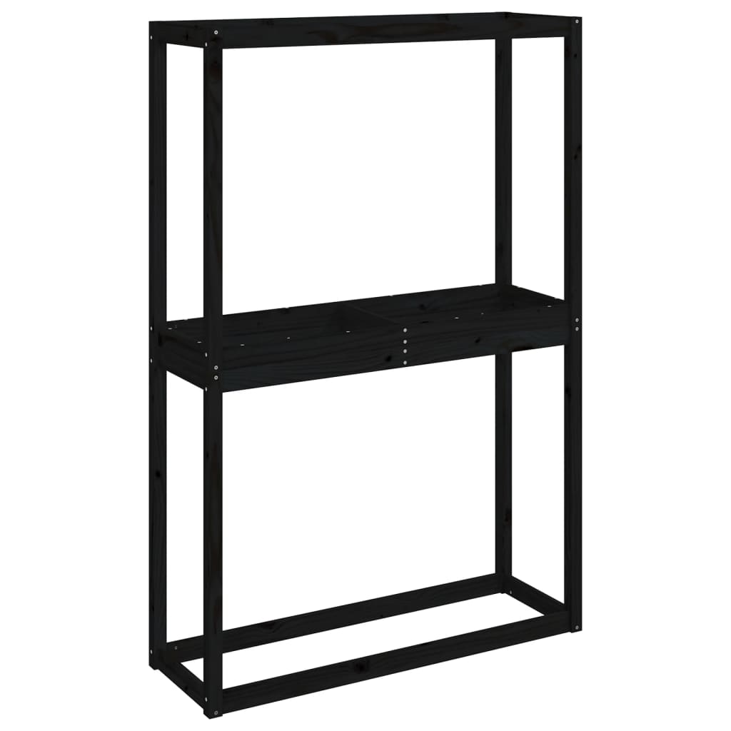 VidaXL Reifenregal 120x40x180 cm massives Kiefernholz schwarz