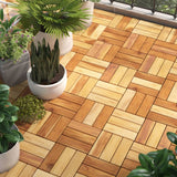 Vidaxx Terrassenplatten 10 Stück 30x30 cm massives Teakholz