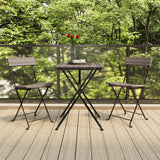 Vidaxl 3-delige bistroset inklapbaar poly rattan grijs