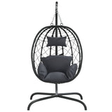 Vidaxl Hängesessel mit Kissen Polyrattan und Stahl Anthrazit
