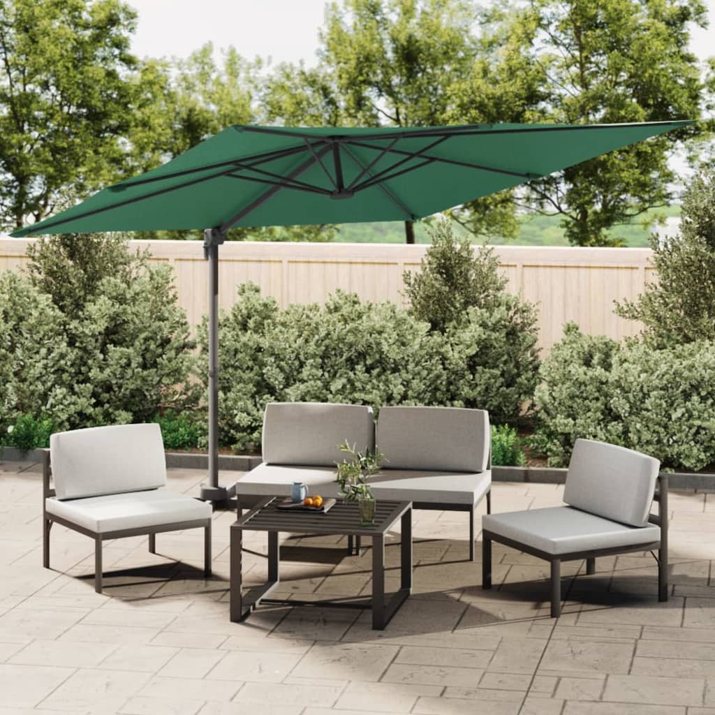 Vidaxx schwimmender Sonnenschirm mit Aluminiumstange 400x300 cm grün
