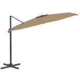 Vidaxx schwimmender Sonnenschirm mit Aluminiumstange 300x300 cm taupe