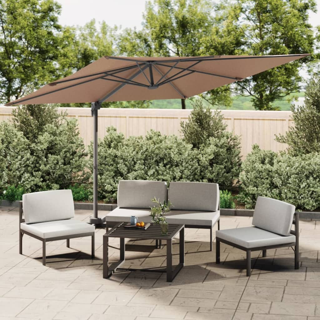 Vidaxx schwimmender Sonnenschirm mit Aluminiumstange 300x300 cm taupe