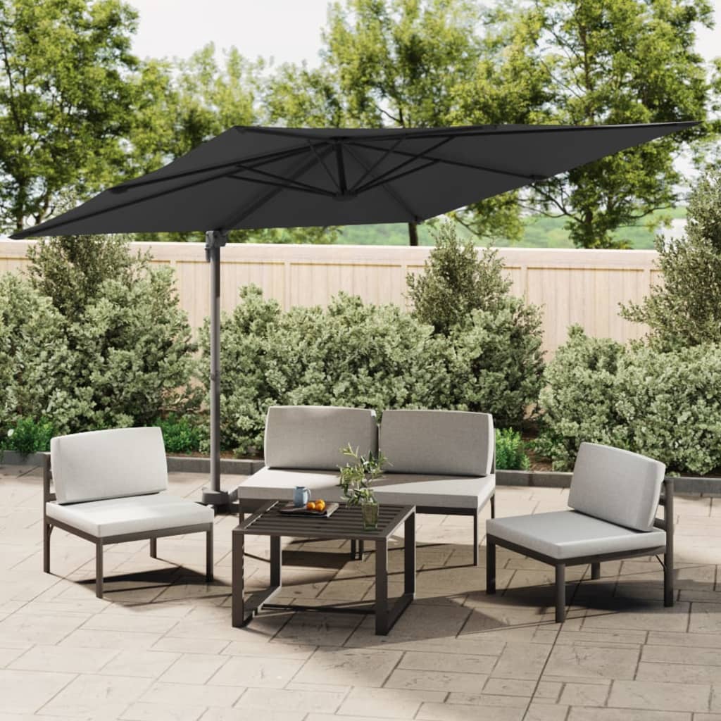 Vidaxx schwimmender Sonnenschirm mit Aluminiumstange 300x300 cm schwarz