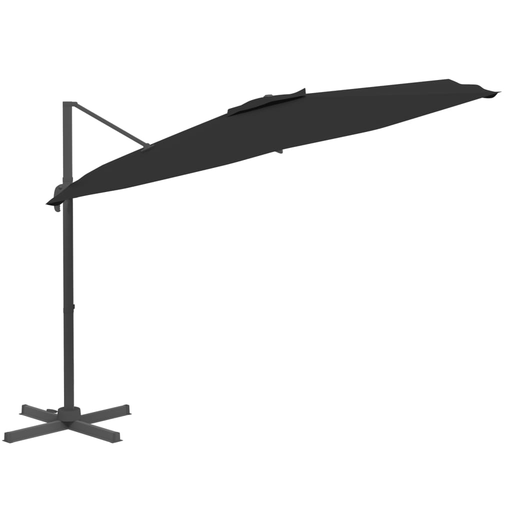 Vidaxx schwimmender Sonnenschirm mit Aluminiumstange 400x300 cm schwarz