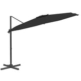 Vidaxx schwimmender Sonnenschirm mit Aluminiumstange 400x300 cm schwarz