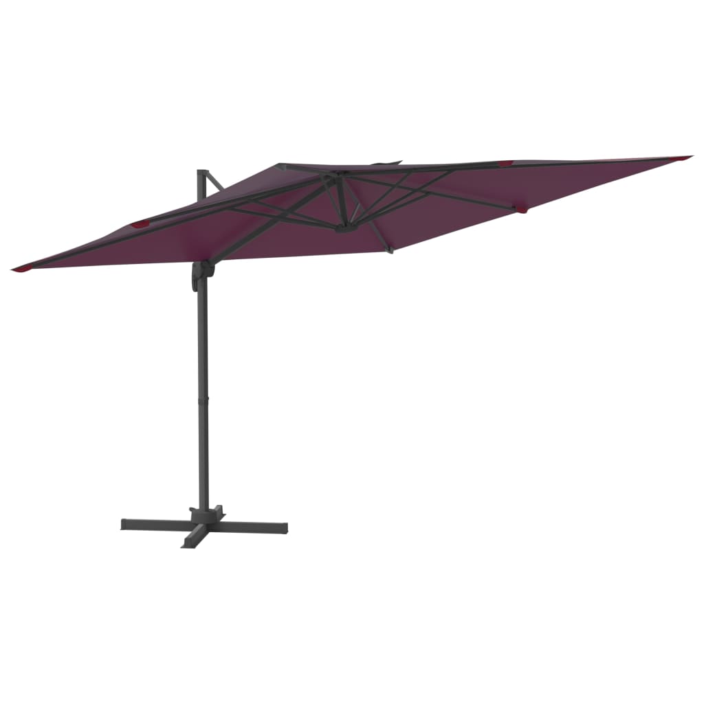 Vidaxx schwimmender Sonnenschirm mit Aluminiumstange 400x300 cm burgunderrot