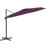 Vidaxx schwimmender Sonnenschirm mit Aluminiumstange 400x300 cm burgunderrot