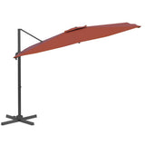 Vidaxx schwimmender Sonnenschirm mit Aluminiumstange 300x300 cm terrakottafarben