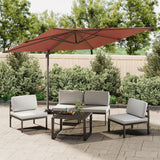 Vidaxx schwimmender Sonnenschirm mit Aluminiumstange 400x300 cm terrakottafarben