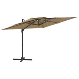 Vidaxx schwimmender Sonnenschirm mit Doppelspitze 400x300 cm taupe