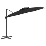 Vidaxx schwimmender Sonnenschirm mit Doppeldach 300x300 cm schwarz