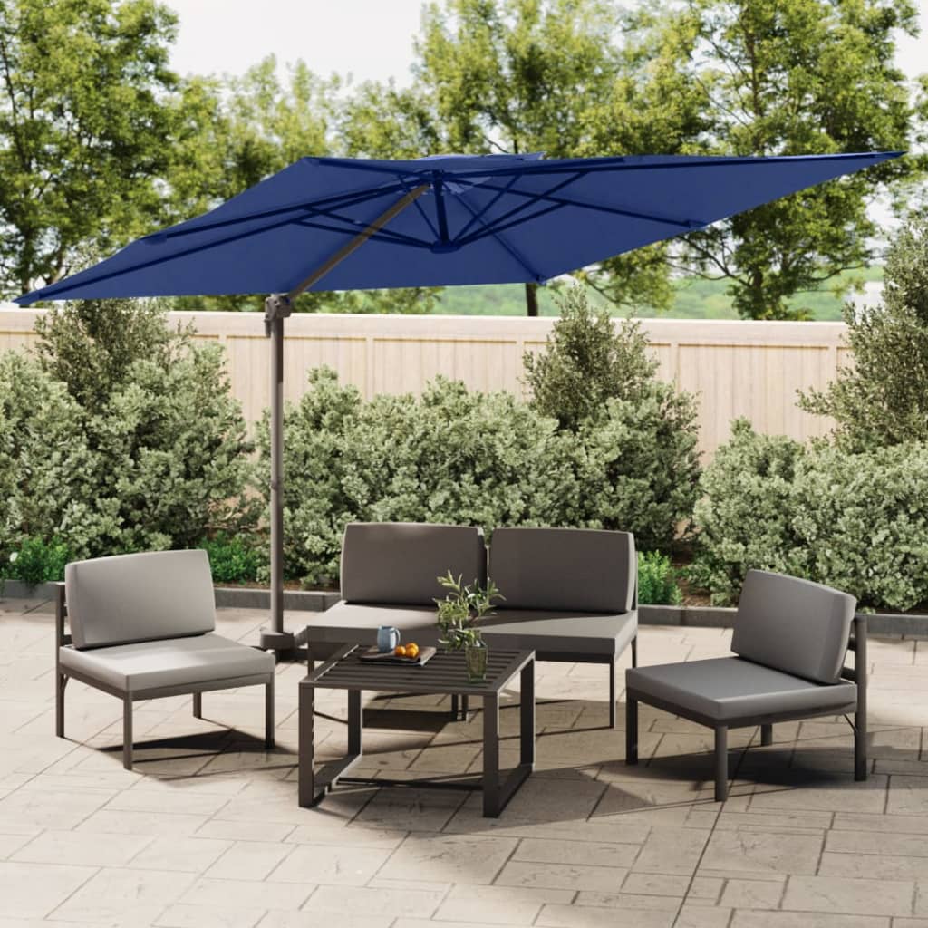 Vidaxx schwimmender Sonnenschirm mit Doppelspitze 400x300 cm azurblau