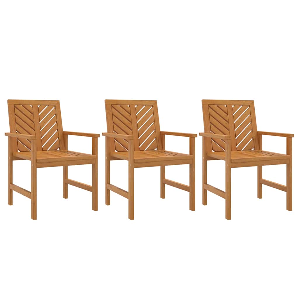 Vidaxl tuinstoelen 3 st massief acaciahout