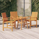 Vidaxl tuinstoelen 3 st massief acaciahout