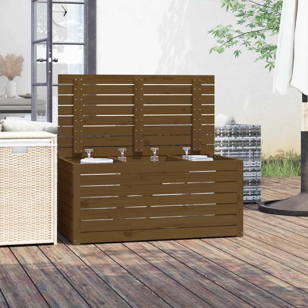 Vidaxl tuinbox 101x50,5x46,5 cm massief grenenhout honingbruin