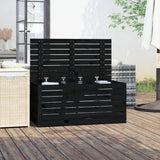 Vidaxl tuinbox 101x50,5x46,5 cm massief grenenhout zwart