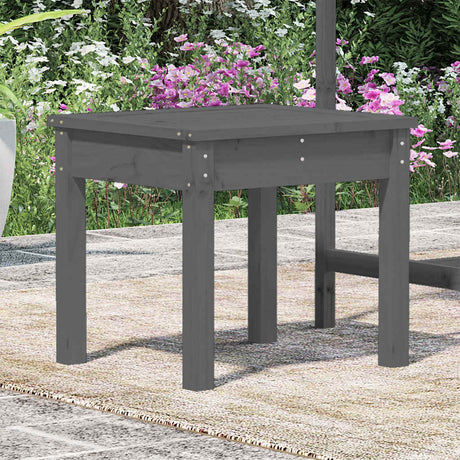 Vidaxl tuinbank 50x44x45 cm massief grenenhout grijs